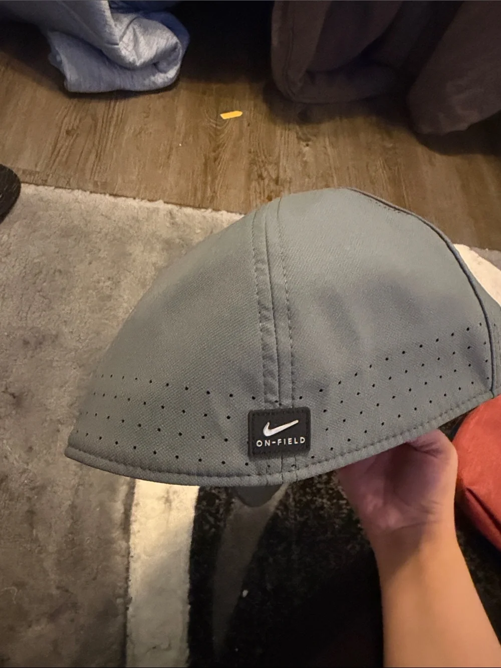 Nike Gray Cap with Orange 'T' and Swoosh